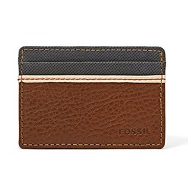 Fossil Men's Elgin Leather Card Holder 10cm L x 0.6cm W x 7cm H