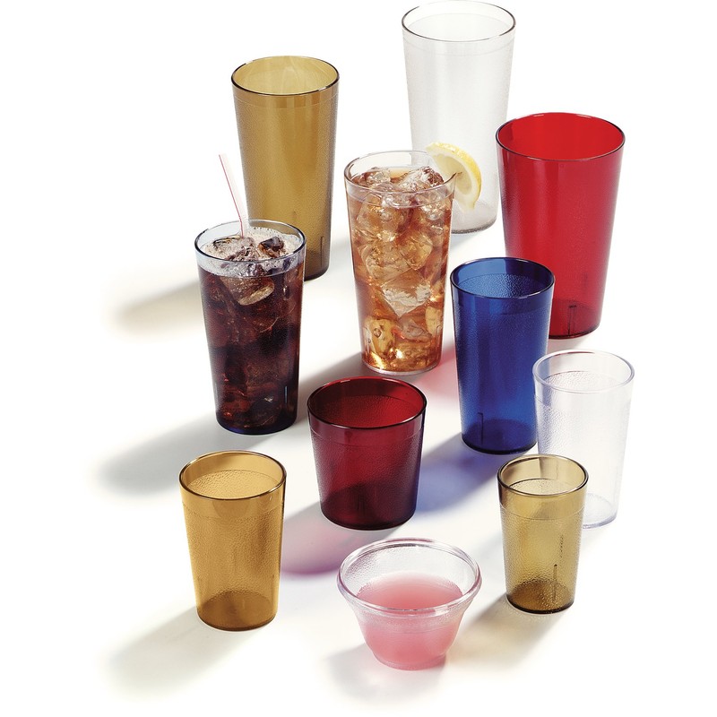Carlisle 521613 Stackable Shatter-Resistant Plastic Tumbler, 16 oz., Amber