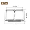 sourcing map 4Pcs Metal Roller Buckles, 20mm (0.8-inch) Glides Slider
