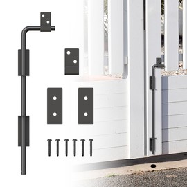 URDOGSL 12" Heavy Duty Cane Bolt Gate Drop Rod with Upgraded Design, Square Gate Drop Rod for Wood PVC Vinyl Metal Yard Gate Latch-1 Pack