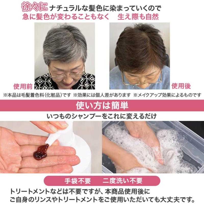 Black shampoo for gray hair special 2 piece set