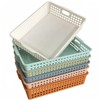 6 Pack Plastic Turn in Paper Trays for Classroom, Storage