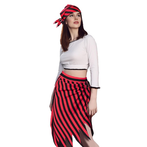 DFZ Womens Pirate Open Design Skirt Head Scarf Hat Accessory