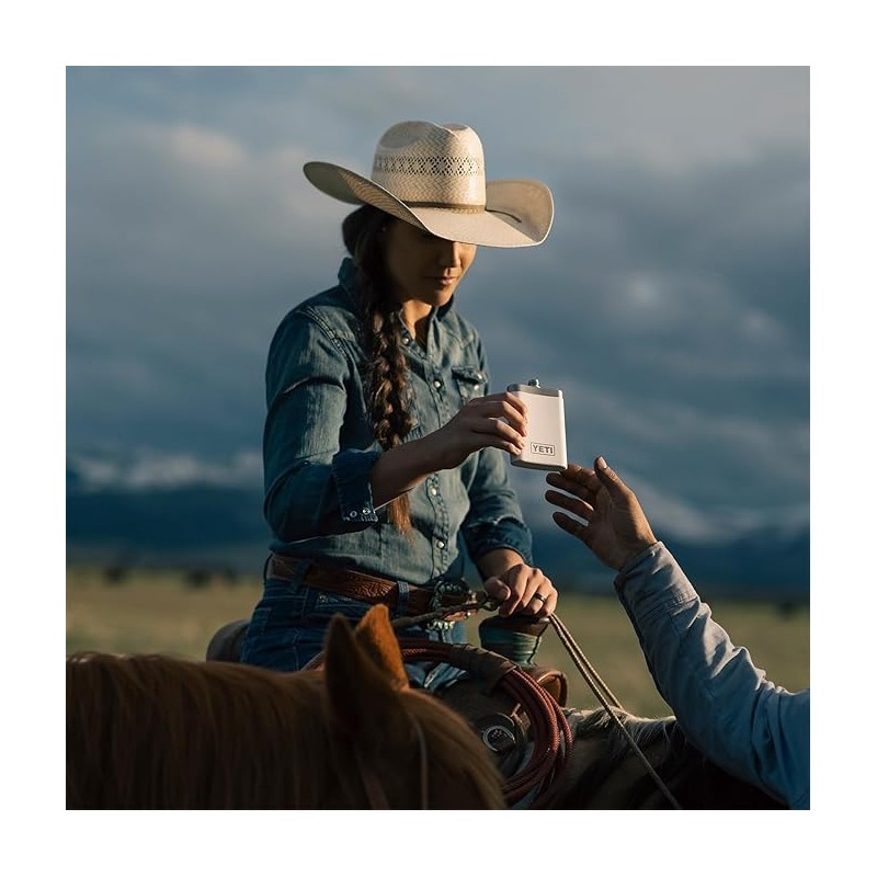 YETI Rambler Hip Flask, White, 7 oz