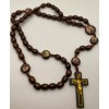 St. Pio Devotional Cord Rosary Wood - 19" L, 1
