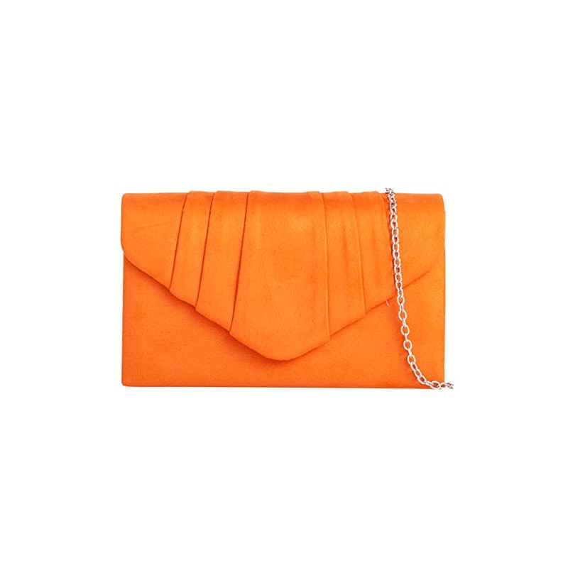 fi9® Plain Suede Pleated Wedding Ladies Party Prom Evening Clutch
