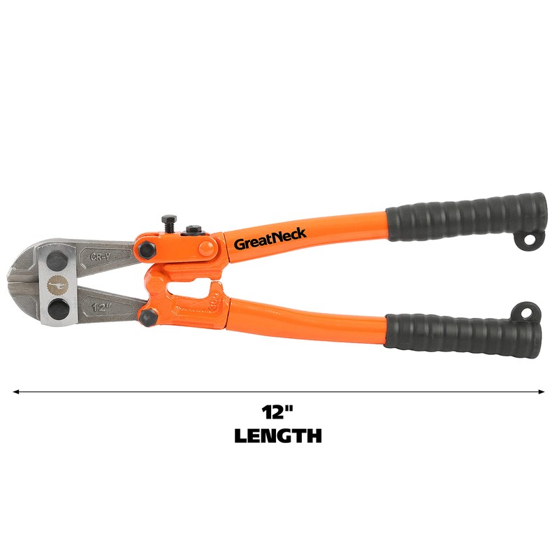GreatNeck BC12 Bolt Cutter 12", Bolt Cutters Heavy Duty for