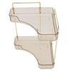 2 Tier Corner Bathroom Countertop Organizer Space Saving Easy Assembly