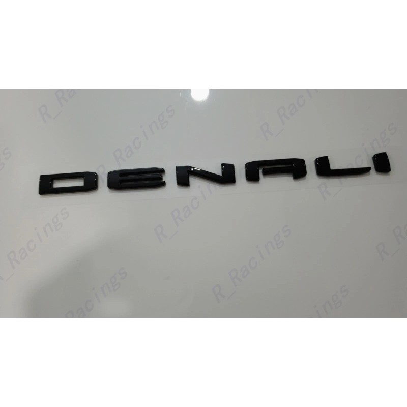 GMC 1pc Gloss Black Rear DENALI Emblems Letters Fit 2021-2023