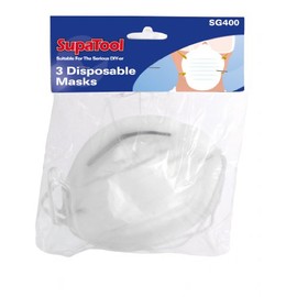 3 X Nuisance Dust Mask Disposable Cleaning Molded Face Masks Respirator Supatool
