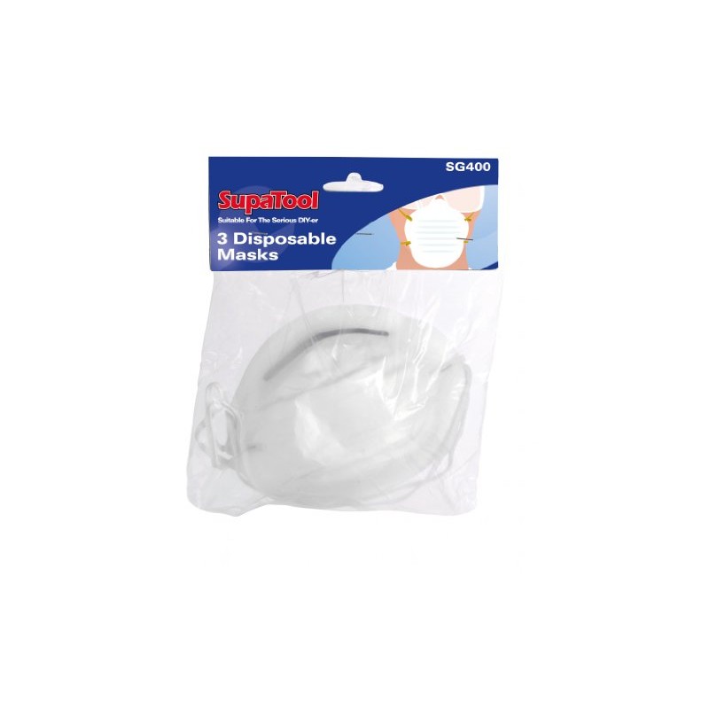 3 X Nuisance Dust Mask Disposable Cleaning Molded Face Masks
