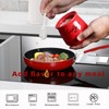 ONTUBE Ceramic Sugar Bowl with Lid and Spoon 12oz (Red)