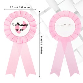 2 Piezas Pines de Insignia de Hojalata de Daddy y Mom Be Alfileres de Botón de Revelación de Género Regalos de Mamá Papá Nuevo para Fiesta Baby Shower (Rosa)