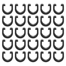 sourcing map 40pcs Bicycle Cable Clamps C-Clips Housing Hose Guide U-Clips Brake Derailleur Shifter for MTB Road Bike, Black