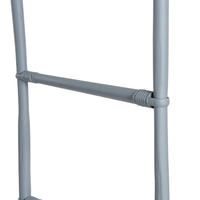 Creative Co-Op Decorative Bamboo Modern Towel Storage, Matte Grey Finish