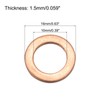 sourcing map Copper Sealing Ring Seals 10mm Inner Diameter Flat
