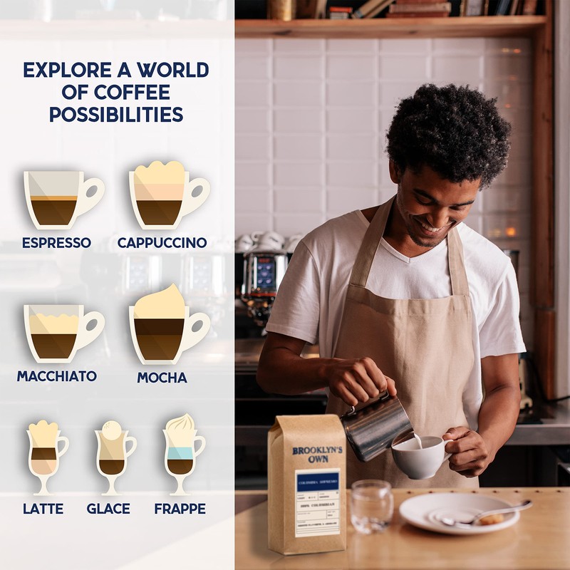 Brooklyn's Own Medium Roast Espresso Blend Whole Bean Coffee –
