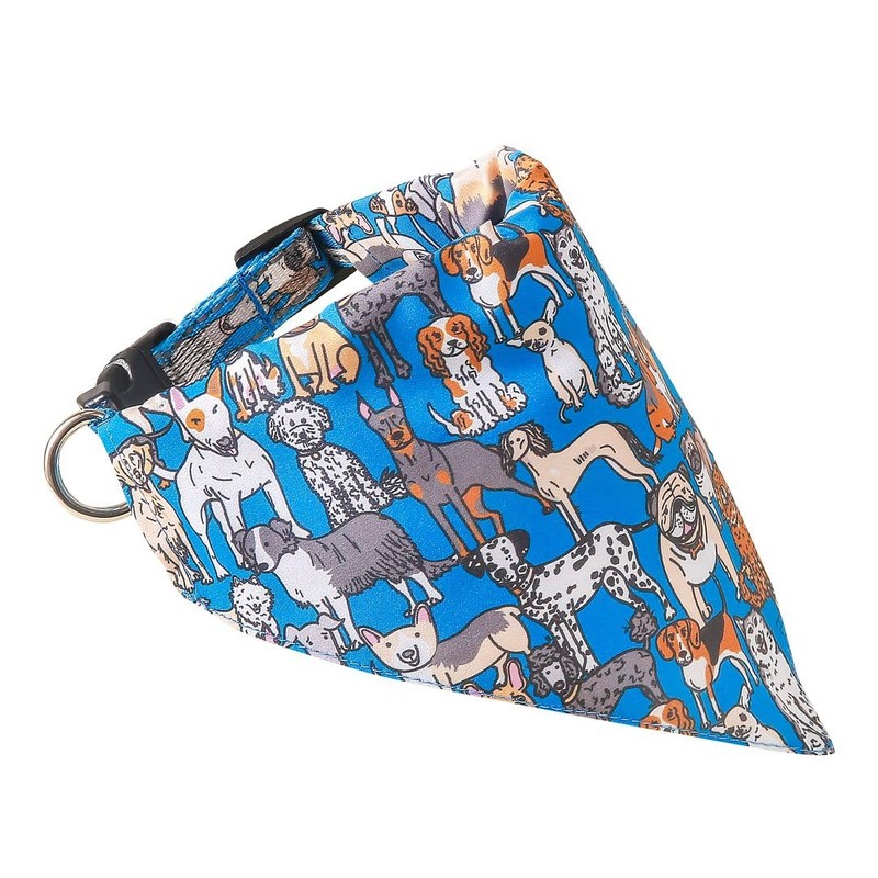 Eco Chic Recycled Dog Bandana 1PCS Washable Triangle Scarf for