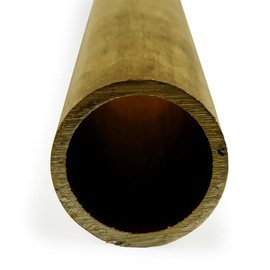 Brass Round Tubing, H58 Temper, 3/8" OD, 0.315" ID, 0.03" Wall, 12" Length, OnlineMetals