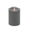 Boston Warehouse Mystique 360-Degree Flameless Pillar Candle, 5-Inch, Gray