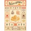 Cavallini Decorative Paper - Bees & Honey 20"x28" Sheet -