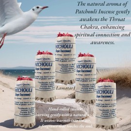 Lamatar1 Spicy Patchouli Rope Incense Set -6 Burning Gently With A Natural Wick