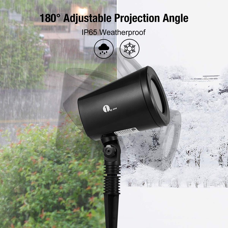 1byone Christmas Lights Projector Decorations Auto-Shifting Images & Switchable Pattern