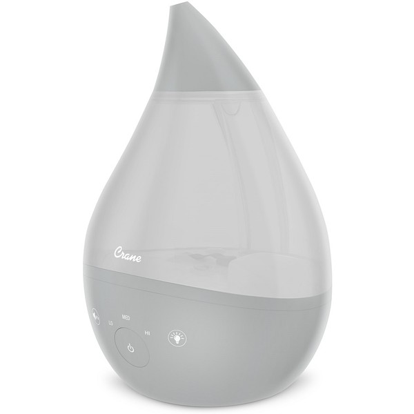 Crane 4-in-1 Top Fill Drop Humidifier With Sound Machine 3.75L - Grey