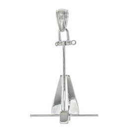 925 Sterling Silver Nautical Charm Pendant, 3-D Danforth Anchor Moveable