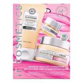 It Cosmetics - Set de Regalo Holiday 25 Confidence, Rutina de Cuidado Facial Anti Signos de la Edad e Hidratacin, Confidence in a Cleanser 50ml,...   