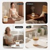 Bamboo Ultrasonic Mini Humidifier, 400ml Quiet Desktop Humidifier with Dual
