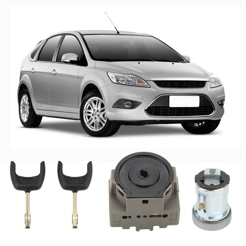 Ignition Starter Switch 98AB11572BG Engine Key Cylinder Set Replacement for