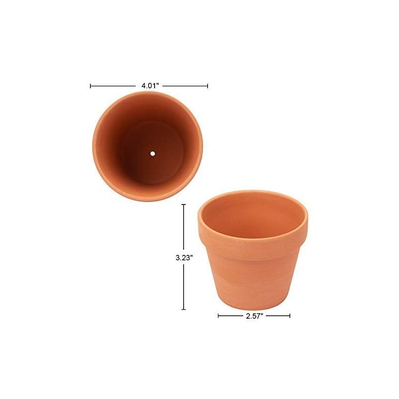 BLQH [26 Pack] 4" Terracotta Planter Pots with Drainage Hole