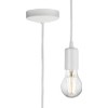 Knightsbridge 1.8m E27 Contemporary Pendant Set - Matt White, 8270L