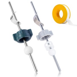Aottykro 2 Pack Lavatory Pop Up Center Piece Assembly,Sink Ball/Pivot Rod Replacement Parts Bathroom Sink Drain Repair Kit Fits Most Popular Brands,Replacement for PS2673,18MM&15MM Ball, Chrome