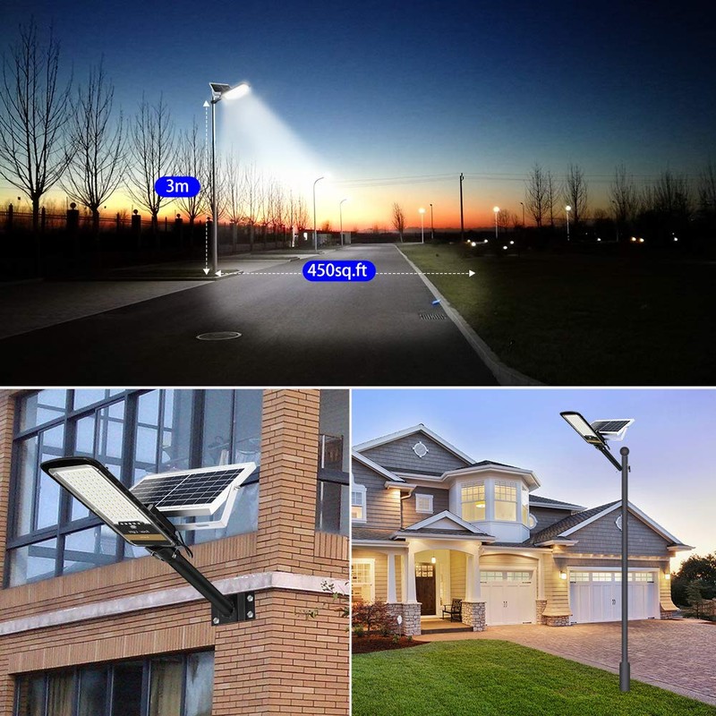RuoKid Solar Street Lights Outdoor Lamp, 16000lm IP67 Waterproof Light