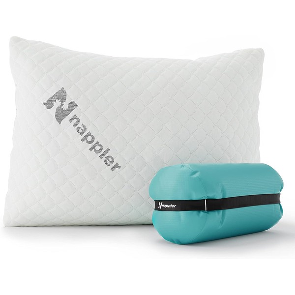 Nappler Small Shredded Memory Foam Pillow for Travel and Camping