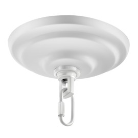 MAYOMAJO 6 Inch Light Canopy Kit with Heavy Duty, Replacement Cover Plate with Mounting Hardware for Chandelier, Pendant Light, Swag Light, Flower Basket or DIY Projects (White)