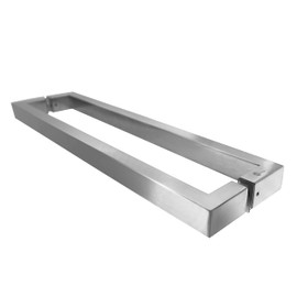 Togu TG-R3825 12 inches Solid Standoffs Heavy-Duty Commercial Grade-304 Stainless Steel Push Pull Door Handle/Barn Door Pull Handle/Glass Pulls, Full Brushed Stainless Steel Finish