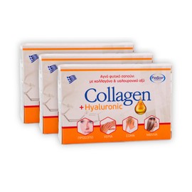 Natural Soap Collagen and Hyaluronic Acid - Set of 3 x 100 g - Made in Greece