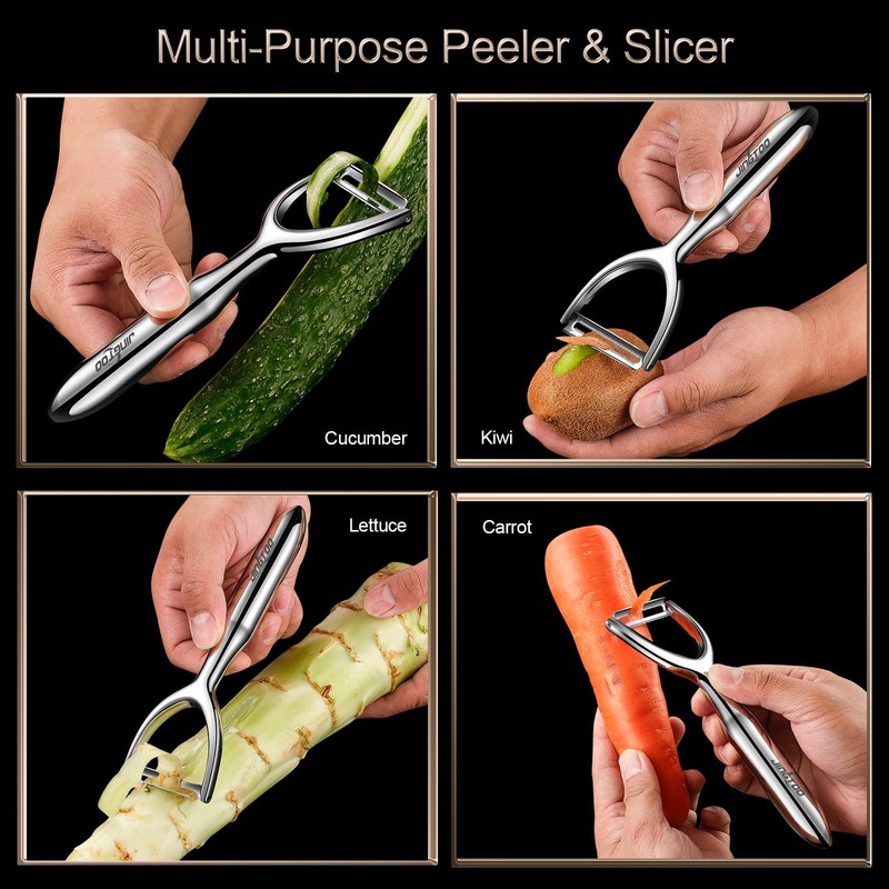 JINGTOO Premium Vegetable Peeler Stainless Steel, Ultra Sharp Peelers for