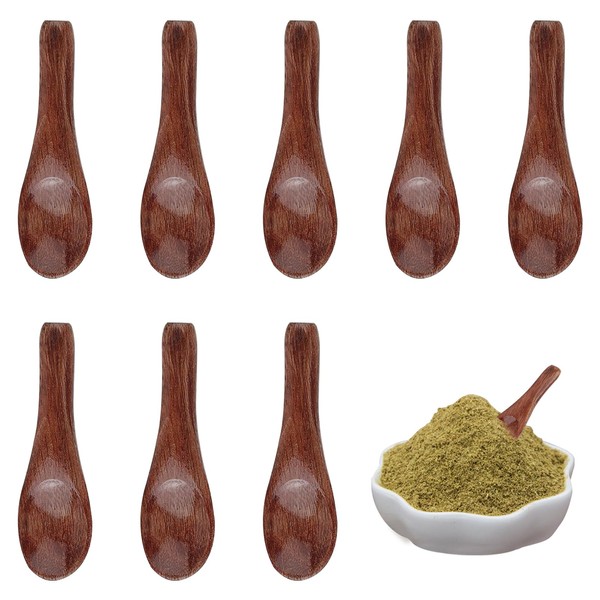 Wooden Spoons, Small, Pack of 8 Mini Spoons Made of