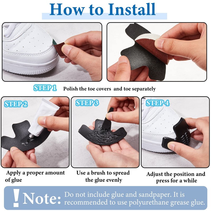 Bencailor Boot Toe Protectors Work Boot Guards Shoe Toe Cap