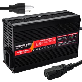 WAOUKS 58.4V 5A Charger 58.4V LiFePO4 Battery Charger DC C13 N+ L- Connector for 16S 48V LiFePO4 Battery Pack Fast Charger