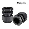 uxcell 4Pcs M25 Cable Gland Waterproof Plastic Joint Adjustable Locknut