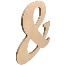 6” Tall Wooden Letter Ampersand – 1/4” Thick Baltic Birch – Paintable DIY Decor, Signs & Crafts - Pack of 1