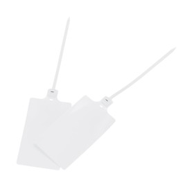 sourcing map Plastic Seals Shipping Tags, for Plastic Tie Mark Product Identification Tags,Valve Marking,Outdoor Tagging, 2.3x3.9 Inch White 50Packs