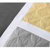 Chezmoi Collection Upland 7-Piece Quilted Patchwork Comforter Set, Yellow/Charcoal/Gray, Full
