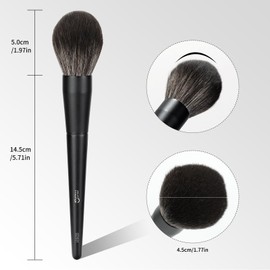 MSQ Kabuki Brush Ultra Plush Powder Make Up Brush for Fixing Powder, Buildable Coverage, Large Face Powder Brush, Vegan, Cruelty-Free Synthetic Bristles, Pack of 1