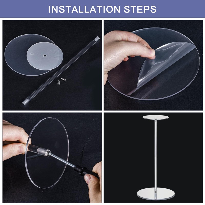 sourcing map Acrylic Hat Display Stand 4 Pack 12 Inch